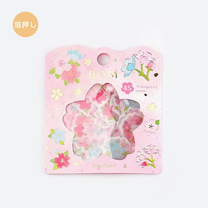 BGM Sakura Colorful Flake Seal — with packaging