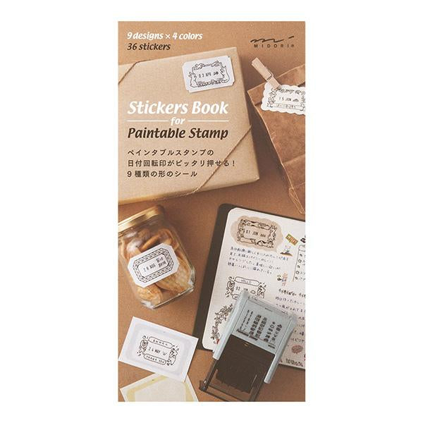 Midori Stickers Book For Paintable Stamp in Natural Colors — Midori decorative sticker — for journaling, planners and scrapbooking, at Cityluxe Singapore