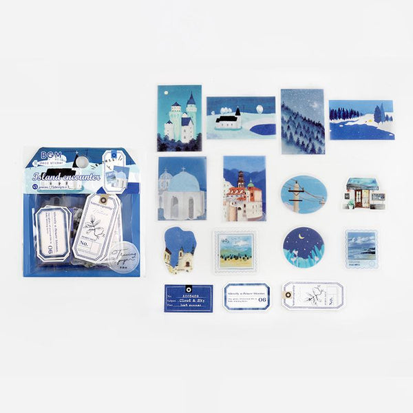 Load image into Gallery viewer, BGM Navy Island Encounter Tracing Paper, BGM, Tracing Paper, bgm-navy-island-encounter-tracing-paper, BGM, Blue, island, Navy, New November, Tracing Paper, Cityluxe
