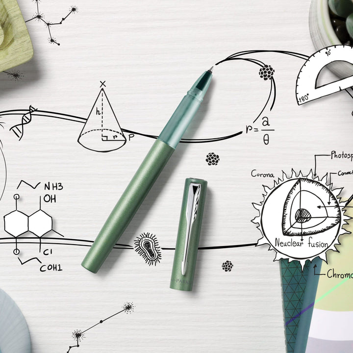 Parker Vector XL Rollerball Pen in Green — Parker rollerball pen — fluid gel ink writing instrument, at Cityluxe Singapore