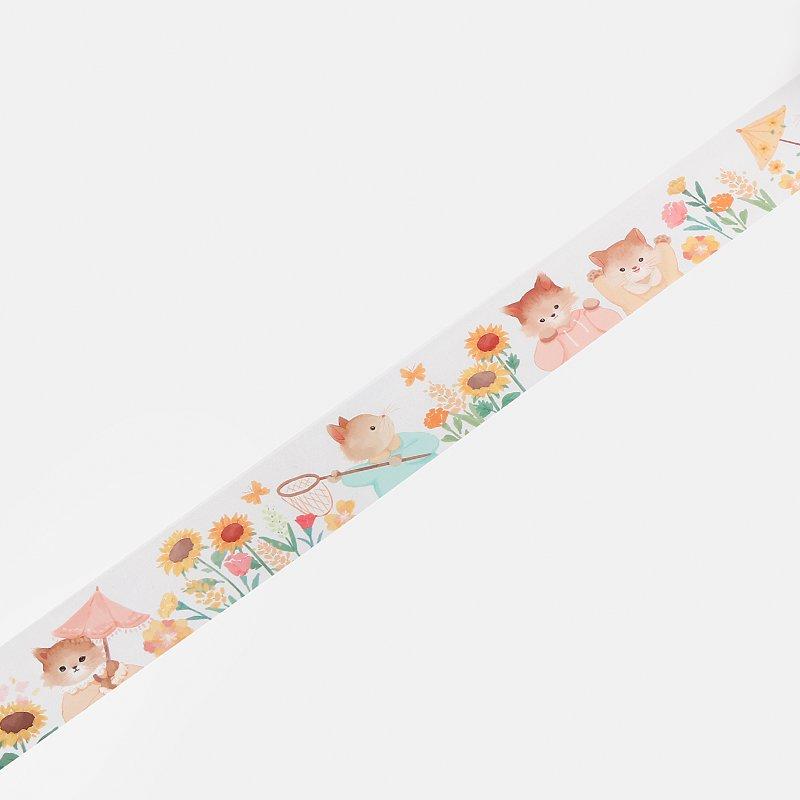 BGM Sunflower Cat Clear Tape, BGM, Clear Tape, bgm-sunflower-cat-clear-tape, BGM, Cat, Clear Tapes, Sunflower, Cityluxe