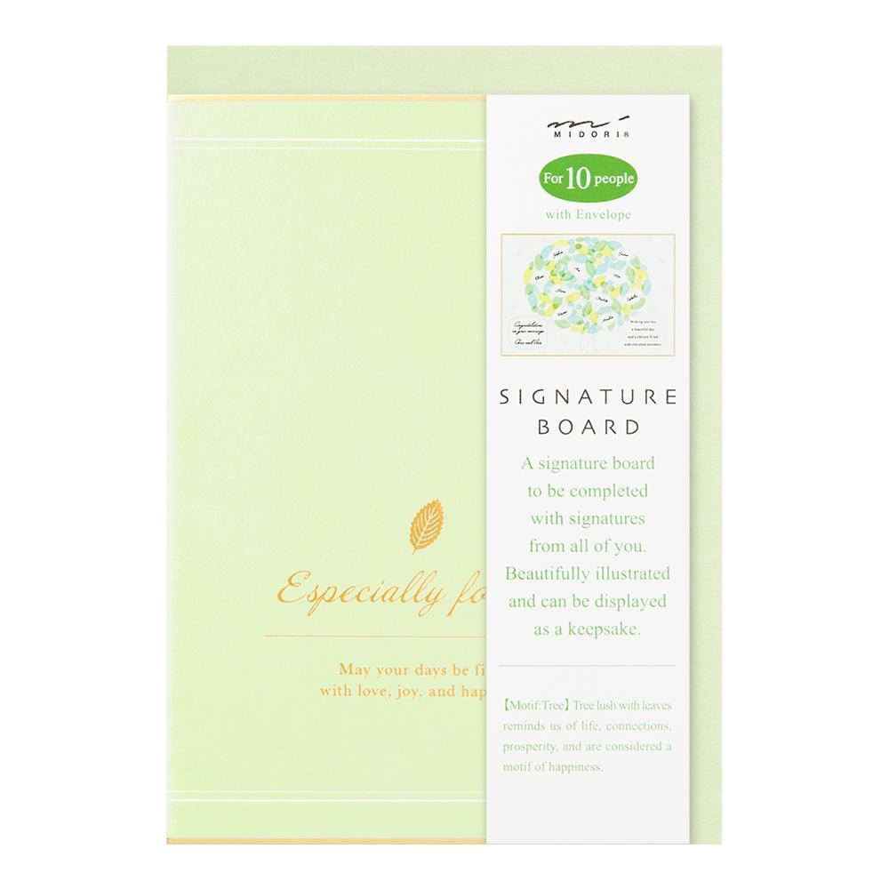 Midori Tree Foldable Signature Board B6 With Envelope