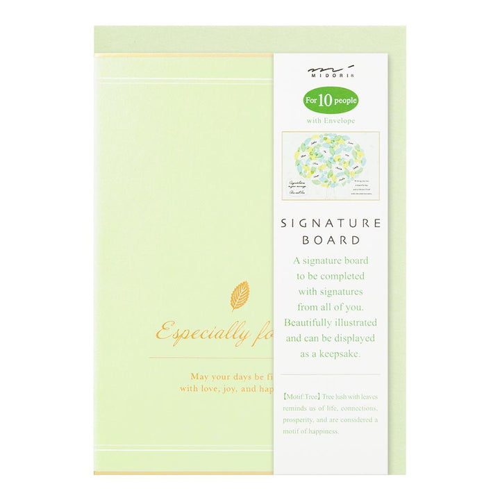 Midori Tree Foldable Signature Board B6 With Envelope