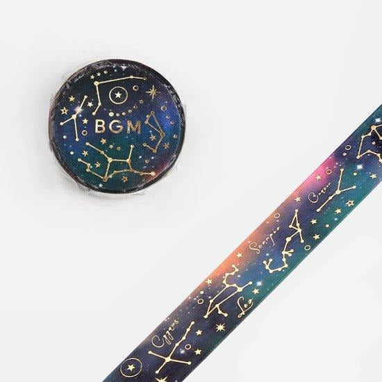 Load image into Gallery viewer, BGM Special Constellation Night Sky Masking Tape, BGM, Washi Tape, bgm-special-constellation-night-sky-masking-tape, BGM, Constellation, Masking Tape, Night Sky, Cityluxe
