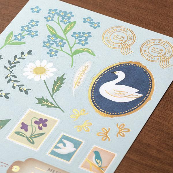 Midori Letter Set Collage in Bird Pattern — Midori letter set — premium stationery and lifestyle, at Cityluxe Singapore