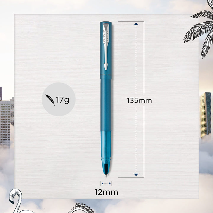 Parker Vector XL Rollerball Pen in Teal — Parker rollerball pen — fluid gel ink writing instrument, at Cityluxe Singapore