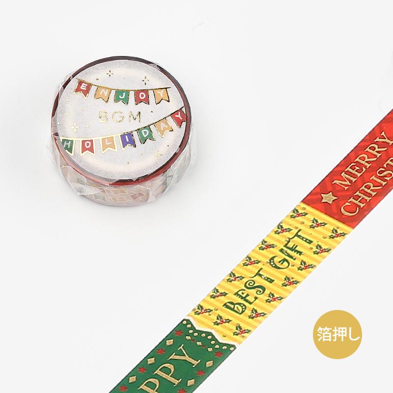 BGM Christmas Limited Message Masking Tape, BGM, Washi Tape, bgm-christmas-limited-message-masking-tape, Christmas, For Crafters, Masking Tape, New October, washi tape, Cityluxe