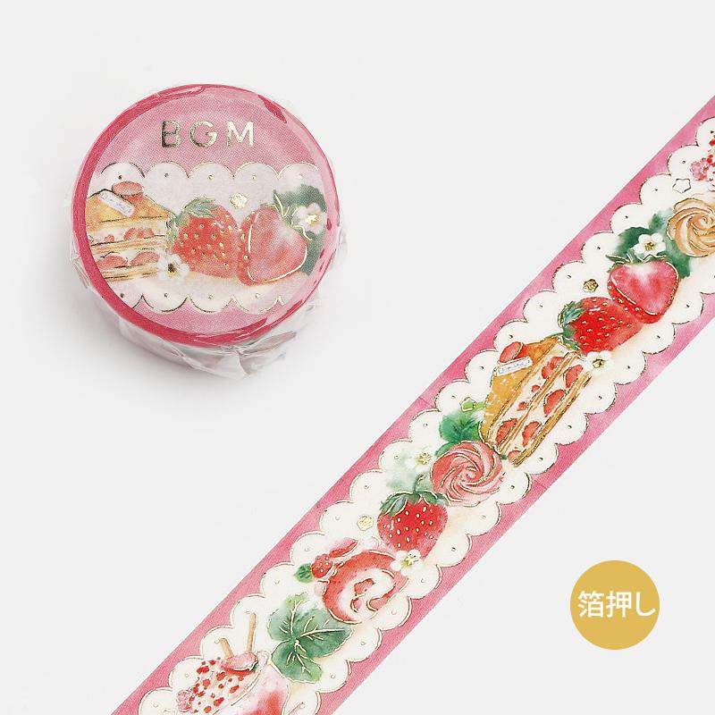 BGM Lace Strawberry Sweets Washi Tape, BGM, Washi Tape, bgm-lace-strawberry-sweets-washi-tape, BGM, Lace, new 2023, New January, Pink, Strawberry, Sweets, Washi Tapes, Cityluxe