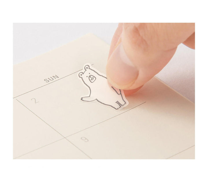 Midori Notebook Sticker in Forest Animals — Midori decorative sticker — for journaling, planners and scrapbooking, at Cityluxe Singapore