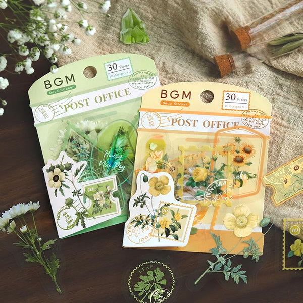 Load image into Gallery viewer, BGM Yellow Garden Post Office Clear Seal, BGM, Seal, bgm-yellow-garden-post-office-clear-seal, BGM, Clear Seal, Floral, Flower, New 2023, New January, Cityluxe
