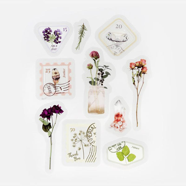 Load image into Gallery viewer, BGM Garden Post Office Dried Flowers Clear Seal, BGM, Seal, bgm-garden-post-office-dried-flowers-clear-seal, BGM, Clear Seal, Floral, Flower, New 2023, New January, Cityluxe
