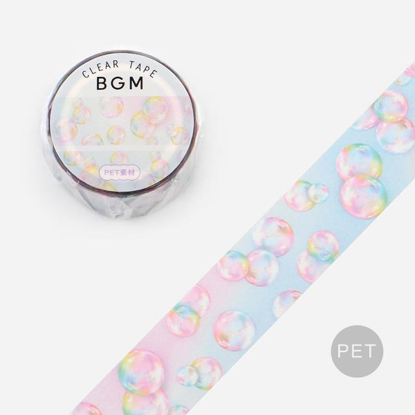 Load image into Gallery viewer, BGM Colorful Soap Bubbles Clear Tape, BGM, Clear Tape, bgm-colorful-soap-bubbles-clear-tape, BGM, blue, bubbles, Clear Tapes, New 2023, New January, pink, Washi Tapes, Cityluxe
