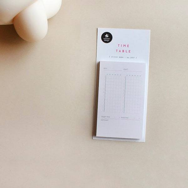 Suatelier Sticky Memo - Time Table — front view