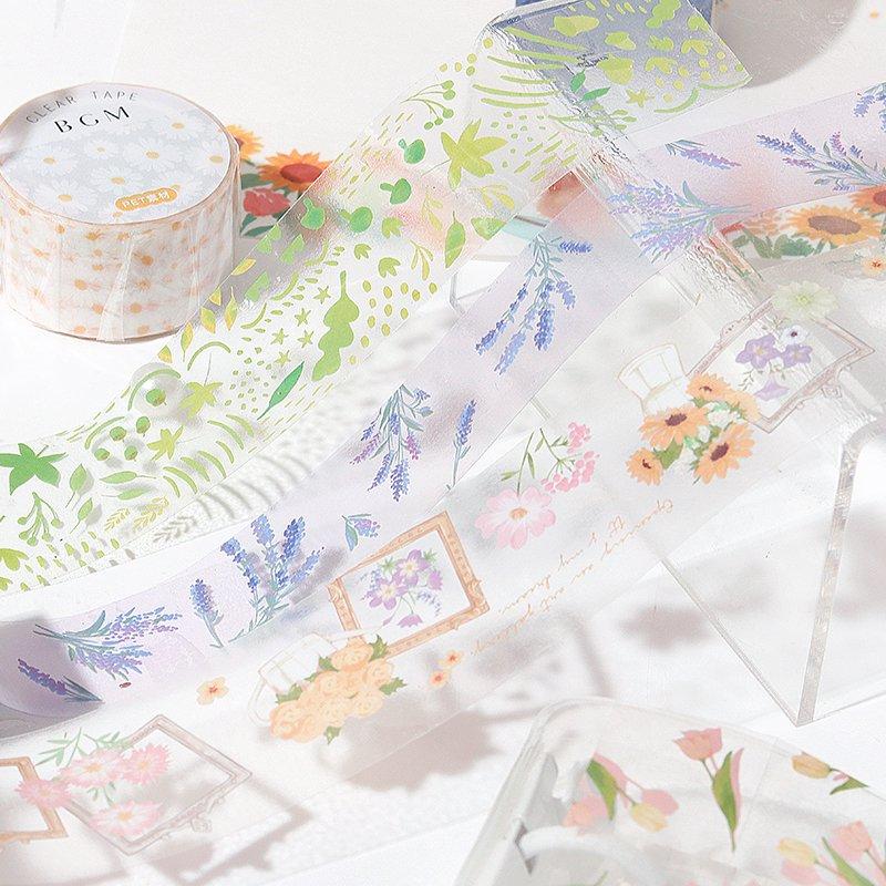 BGM Green Leaves Clear Tape, BGM, Clear Tape, bgm-green-leaves-clear-tape, BGM, Clear Tapes, Green, Cityluxe
