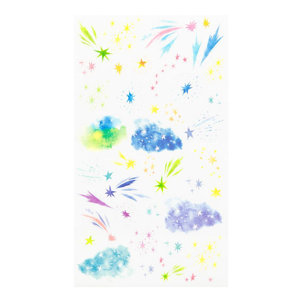이미지를 갤러리 뷰어에 로드 , Midori Transfer Sticker - Watercolor Starry Sky
