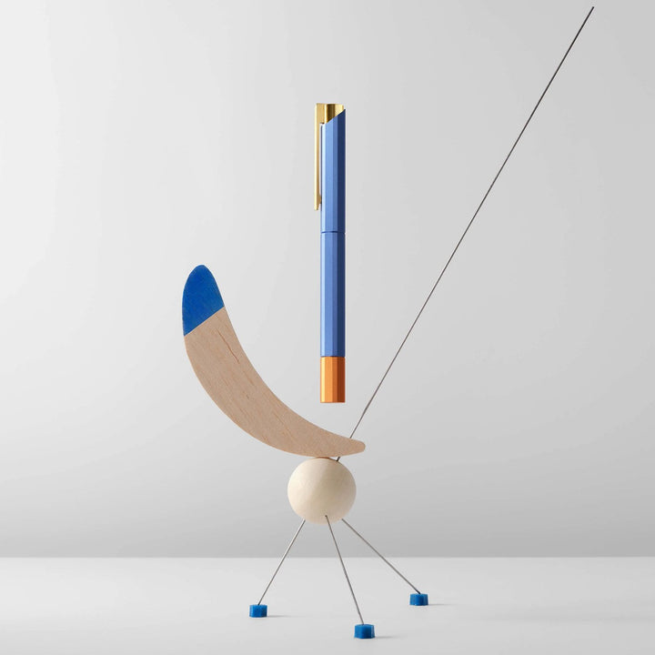 Ystudio Glamour Evolve-Bihex Rollerball Pen Blue Gin, Ystudio, Rollerball Pen, ystudio-glamour-evolve-bihex-rollerball-pen-blue-gin, Blue, can be engraved, Cityluxe