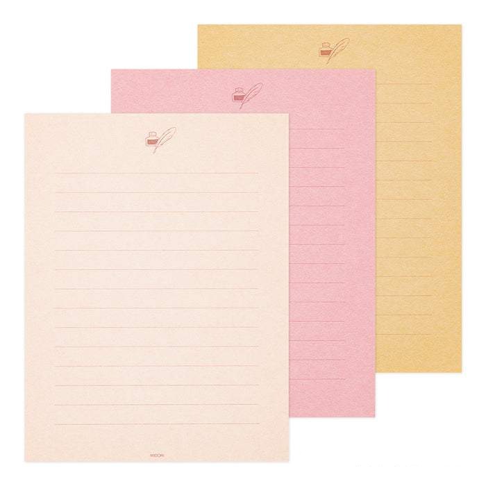 Midori Letter Set Gift Color - Pink