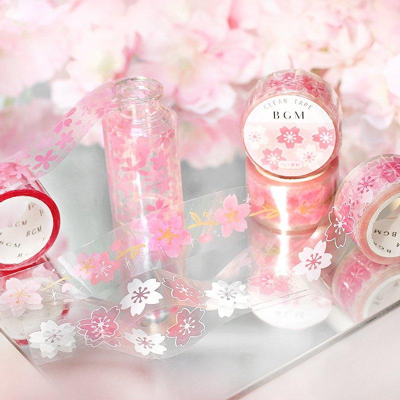 BGM Sakura Maizakura Clear Tape, BGM, Clear Tape, bgm-sakura-maizakura-clear-tape, BGM, Clear Tapes, Floral, Sakura, Cityluxe