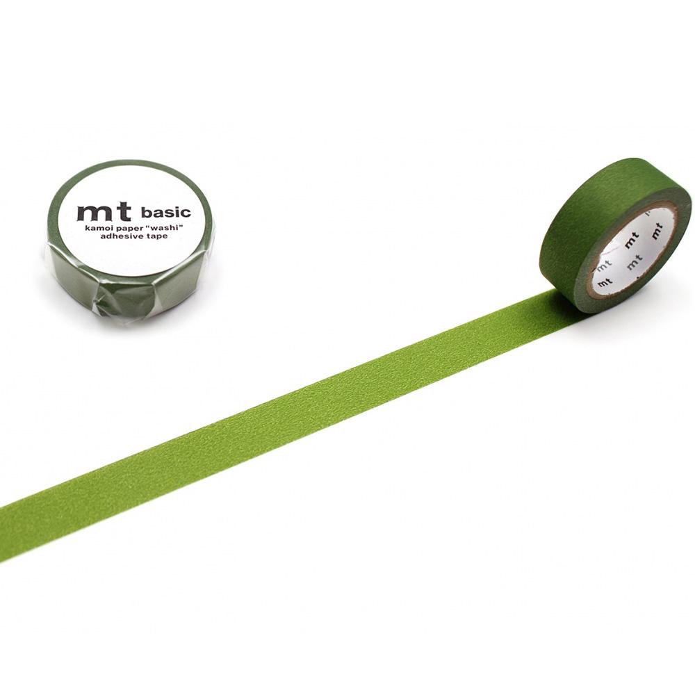 MT Basic Washi Tape Matte Olive Green 7m, MT Tape, Washi Tape, mt-basic-washi-tape-matte-olive-green-7m, 7m, MT 2022 Summer, New September, Olive Green, Cityluxe