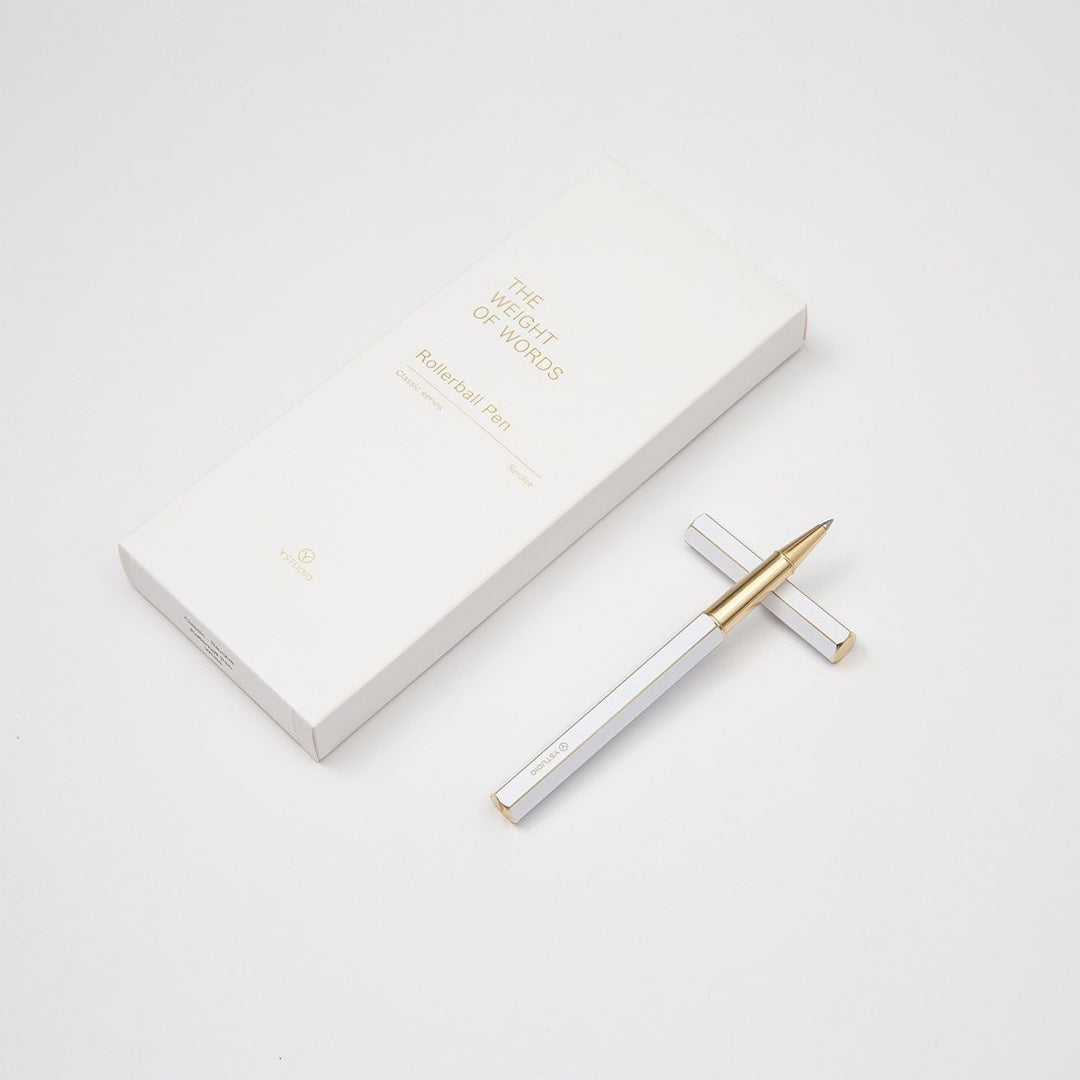 Ystudio Classic Revolve Rollerball Pen - White