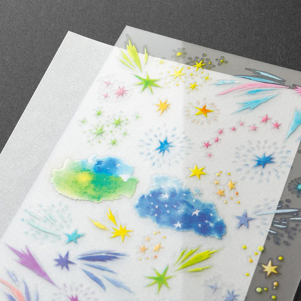 画像をギャラリービューアに読み込む, Midori Transfer Sticker - Watercolor Starry Sky
