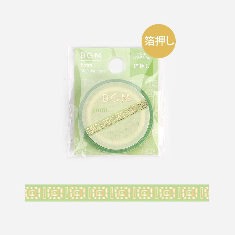 BGM Green Pattern Masking Tape, BGM, Masking Tape, bgm-green-pattern-masking-tape, BGM, Green, Masking Tape, New November, Cityluxe