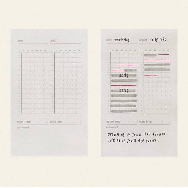 Suatelier Sticky Memo - Time Table — side view