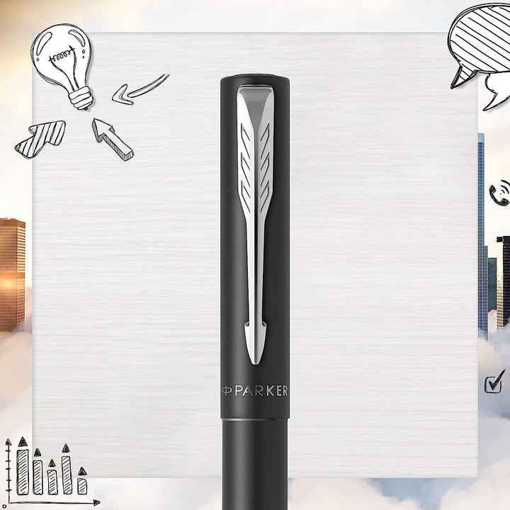 Parker Vector XL Rollerball Pen in Black — Parker rollerball pen — fluid gel ink writing instrument, at Cityluxe Singapore