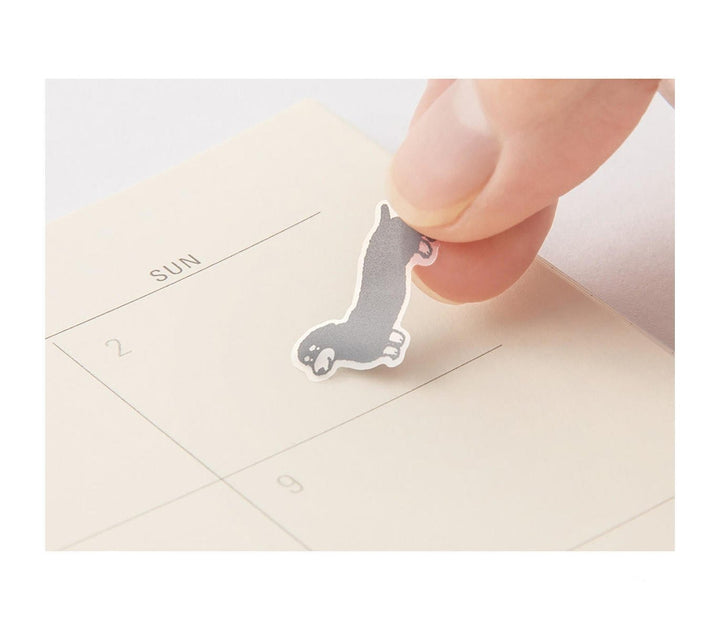 Midori Notebook Sticker in Dogs — Midori decorative sticker — for journaling, planners and scrapbooking, at Cityluxe Singapore