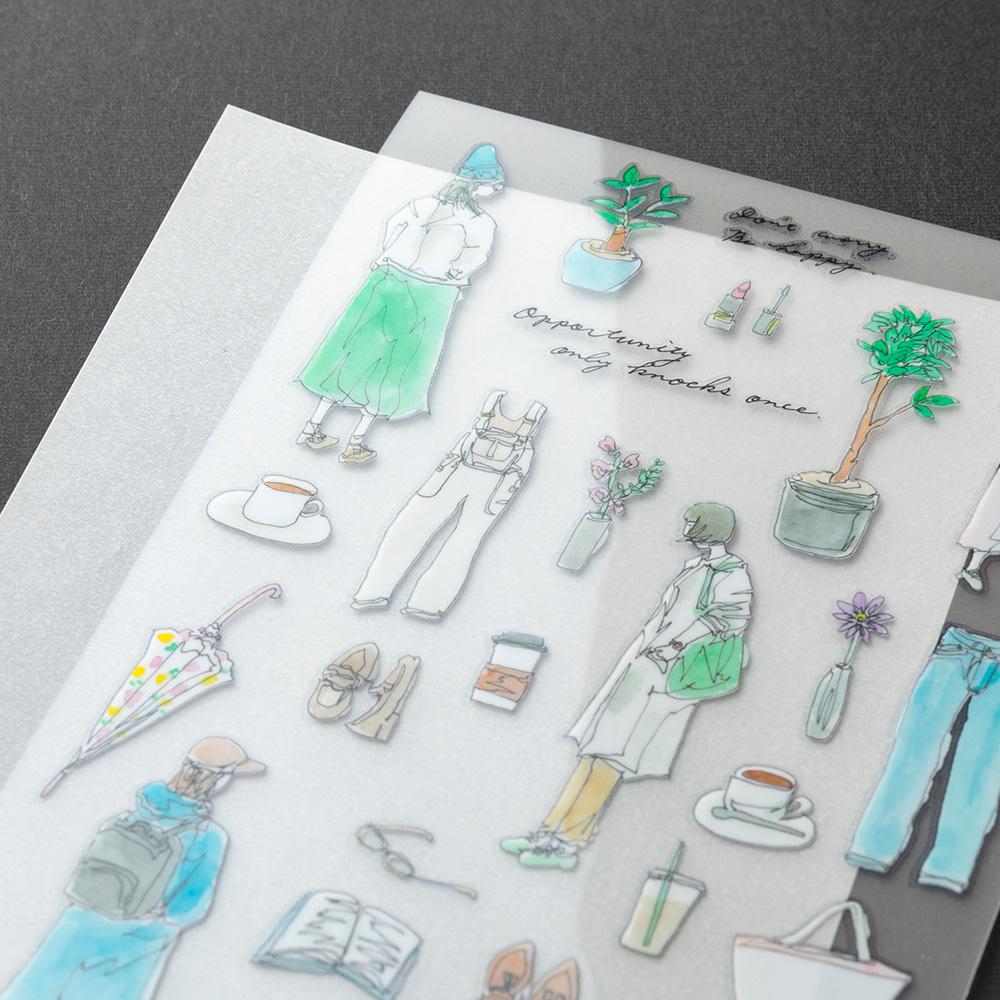 Midori Transfer Sticker in Fashion Motifs — Midori decorative sticker — for journaling, planners and scrapbooking, at Cityluxe Singapore