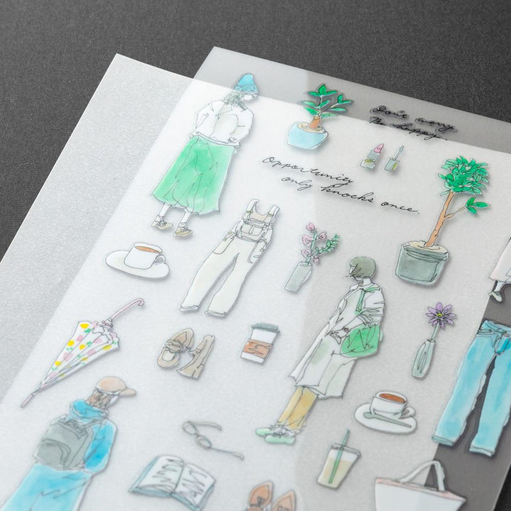 Midori Transfer Sticker in Fashion Motifs — Midori decorative sticker — for journaling, planners and scrapbooking, at Cityluxe Singapore