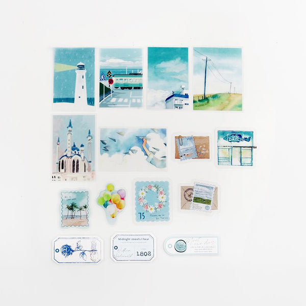 Load image into Gallery viewer, BGM Blue Island Encounter Tracing Paper, BGM, Tracing Paper, bgm-blue-island-encounter-tracing-paper, BGM, Blue, island, New November, Tracing Paper, Cityluxe
