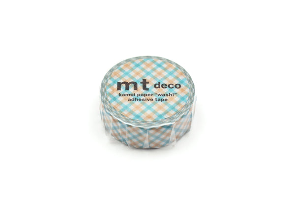 Load image into Gallery viewer, MT Deco Washi Tape Overlapping Orange Checkered

