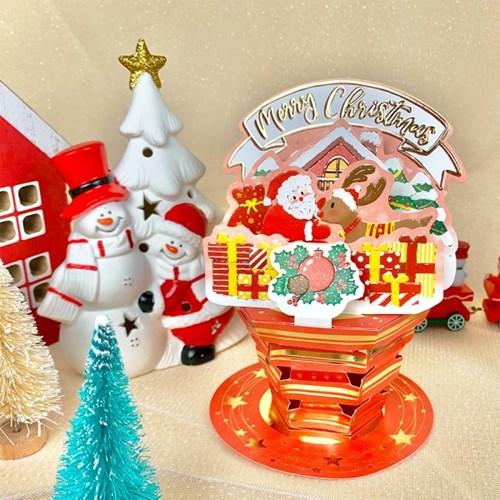 Load image into Gallery viewer, D&#39;Won Merry Christmas Santa Rudolph Pop-up Card, D&#39;Won, Card, dwon-merry-christmas-santa-rudolph-pop-up-card, 3D Card, Christmas, Christmas Card, D&#39;Won, Festive, Pop Up Card, Rudolph, Santa, XMas, Cityluxe
