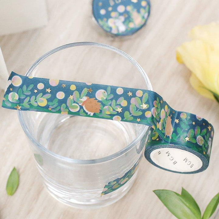 BGM Little World Starry Night Forest Masking Tape — with packaging
