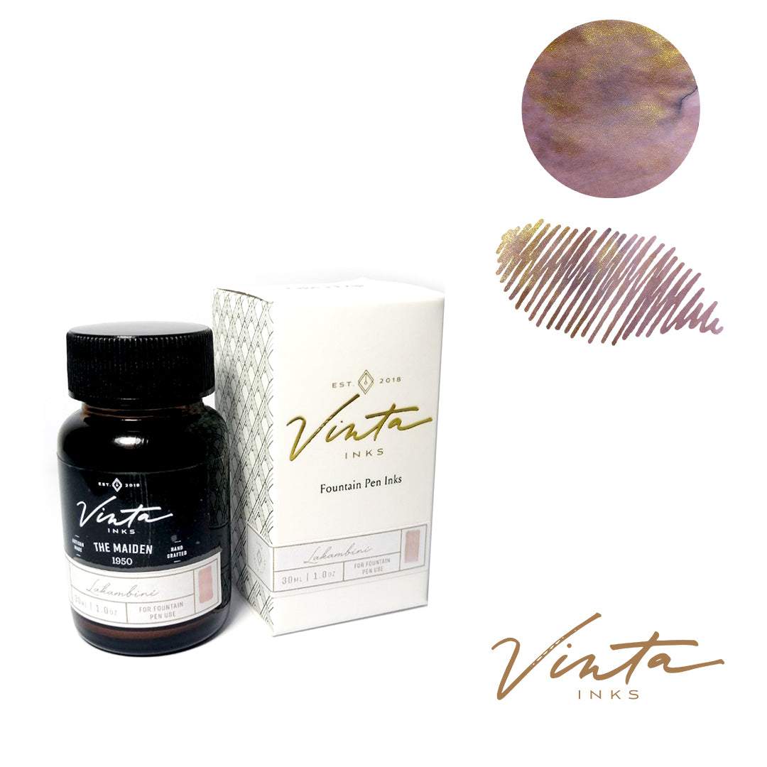 Vinta Inks 30ml Ink Bottle The Maiden ([Lakambini 1950]) — bottle at angle