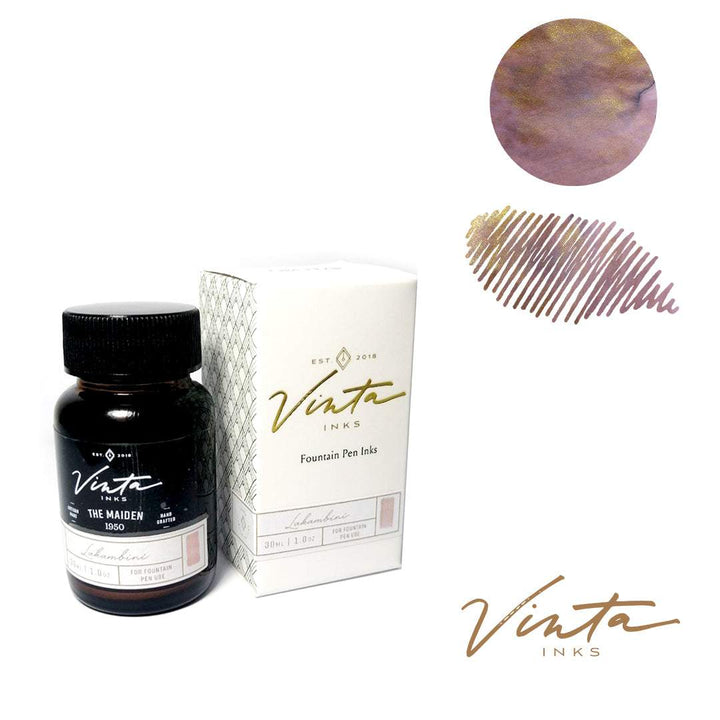 Vinta Inks 30ml Ink Bottle The Maiden ([Lakambini 1950]) — bottle at angle