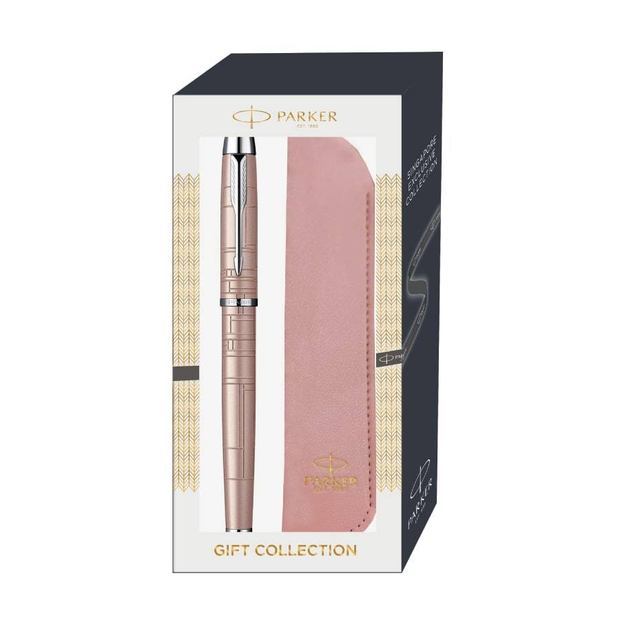 Parker IM Premium Metal Pink Rollerball Pen with Sleeve Gift Set, Parker, Gift Set, parker-im-premium-metal-pink-rollerball-pen-with-sleeve-gift-set, beste, Cityluxe