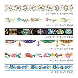 BGM Retro Ribbon Washi Tape, BGM, Washi Tape, bgm-retro-ribbon-washi-tape, 2022 Jul New, Cityluxe