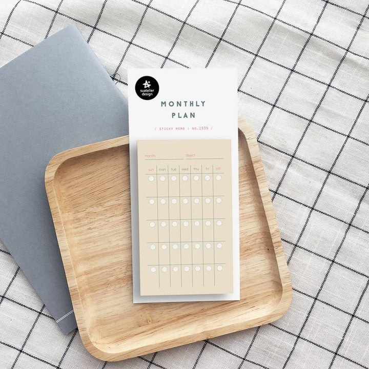 Suatelier Sticky Memo  - Monthly Plan — front view