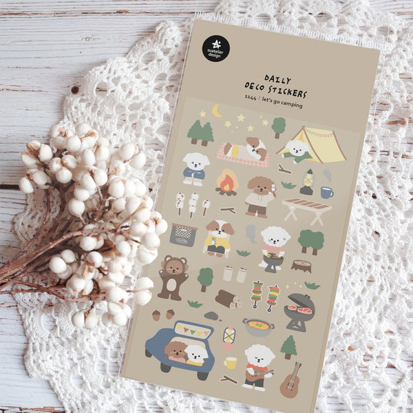 Suatelier Daily Deco Stickers -  Let's Go Camping Sticker — front view