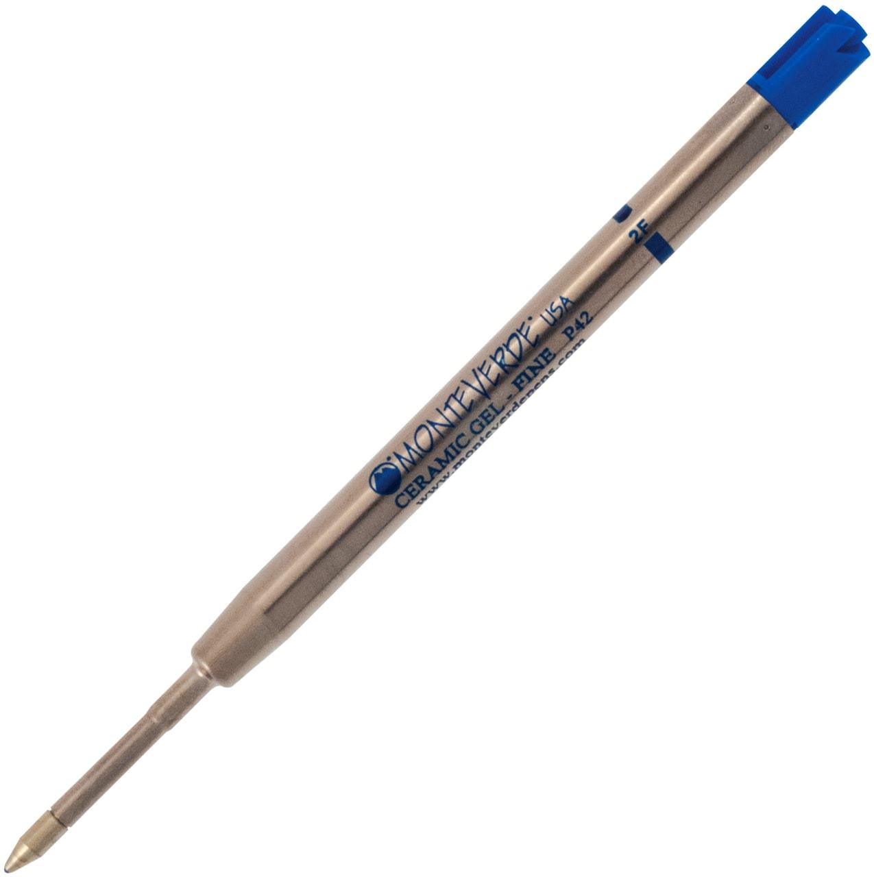 Monteverde Capless Gel Refill To Fit Parker Ballpoint Pen - Blue Fine (Pack  of 2)