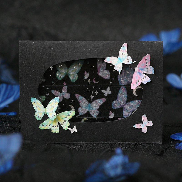 Load image into Gallery viewer, BGM Night Butterfly Washi Tape, BGM, Washi Tape, bgm-night-butterfly-washi-tape, , Cityluxe

