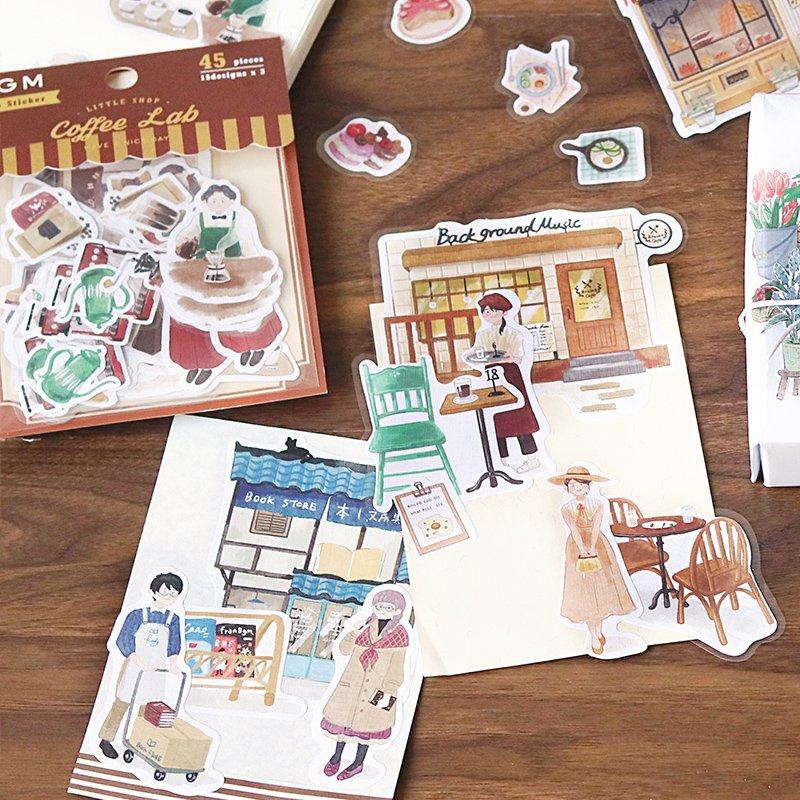 BGM Little Shop Brunch Linen Sticker — close-up