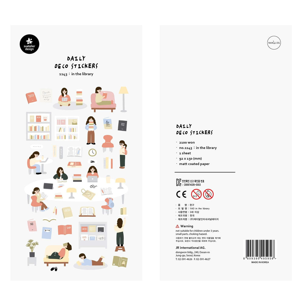 Suatelier In the Library Sticker, Suatelier, Sticker, suatelier-in-the-library-sticker, , Cityluxe