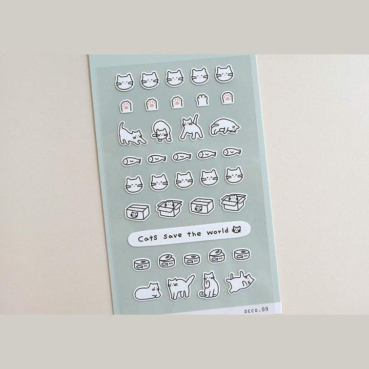 Suatelier Sticker Deco .09 (Cat), Suatelier, Sticker, suatelier-sticker-deco-09-cat, For Crafters, New August, Stickers, Cityluxe