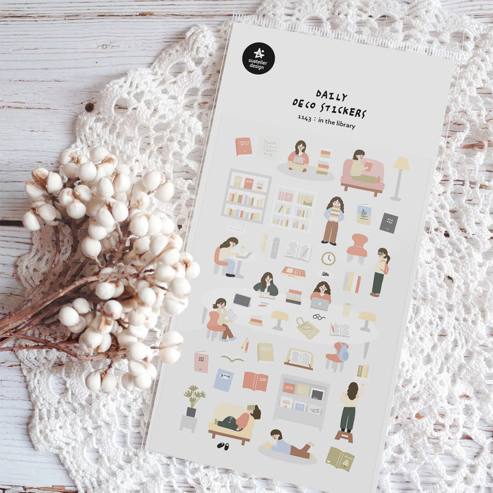 Suatelier In the Library Sticker, Suatelier, Sticker, suatelier-in-the-library-sticker, , Cityluxe