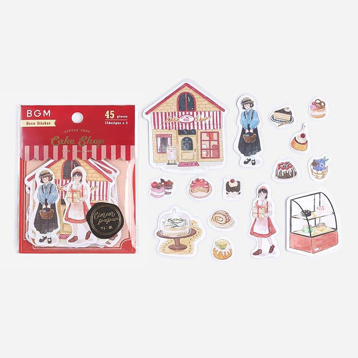 BGM Little Shop / Pastry Shop Linen Sticker — side view