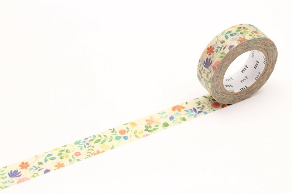 MT EX Washi Tape Watercolor Flower (7m), MT Tape, Washi Tape, mt-ex-washi-tape-watercolor-flower-7m, floral, Cityluxe