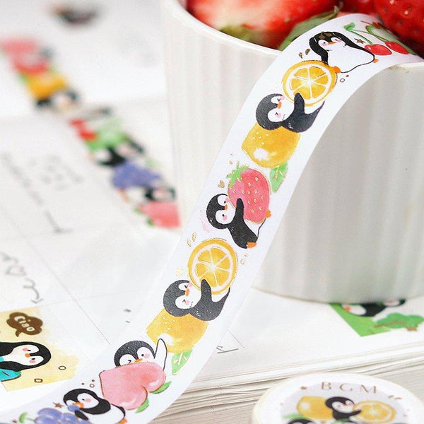 Load image into Gallery viewer, BGM Penguins Village / Fruit Washi Tape, BGM, Washi Tape, bgm-penguins-village-fruit-washi-tape, , Cityluxe

